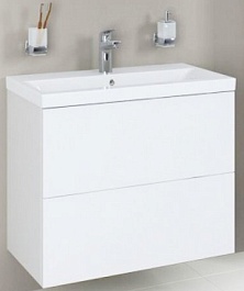 Am.Pm Тумба с раковиной Gem 60 белый глянец, с 2 ящиками – фотография-5